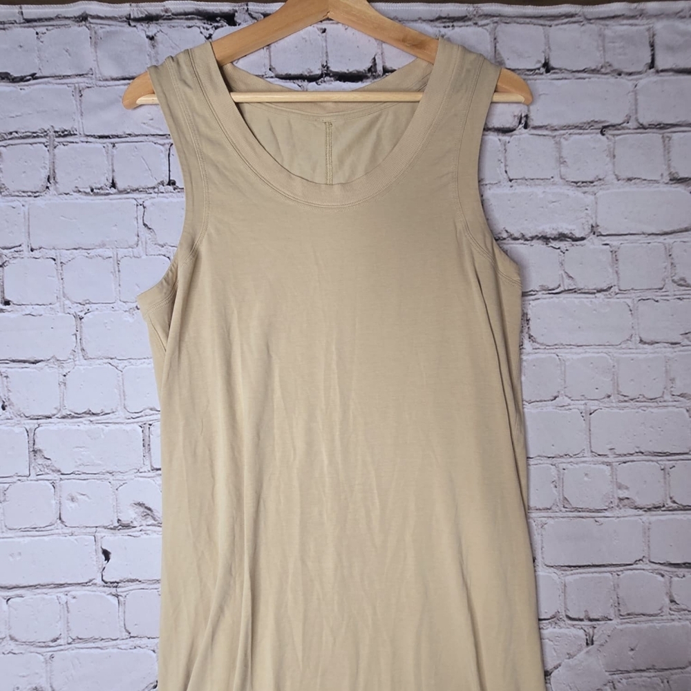 Lululemon All Yours Tank Maxi Dress Women's 10 Tidewater Teal Pima Cotton $118